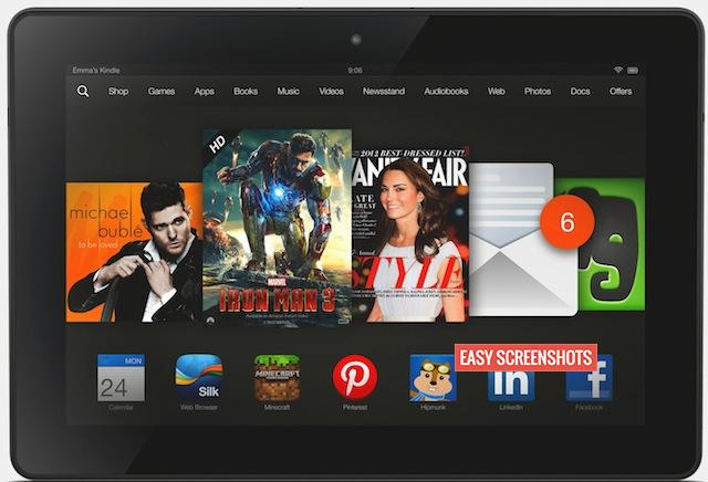 Take Screenshot On Amazon Kindle HDX 7, Take Easy Screenshots on Amazon Kindle HDX 7