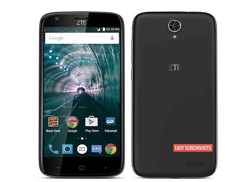 how to take screenshot in ZTE warp 7